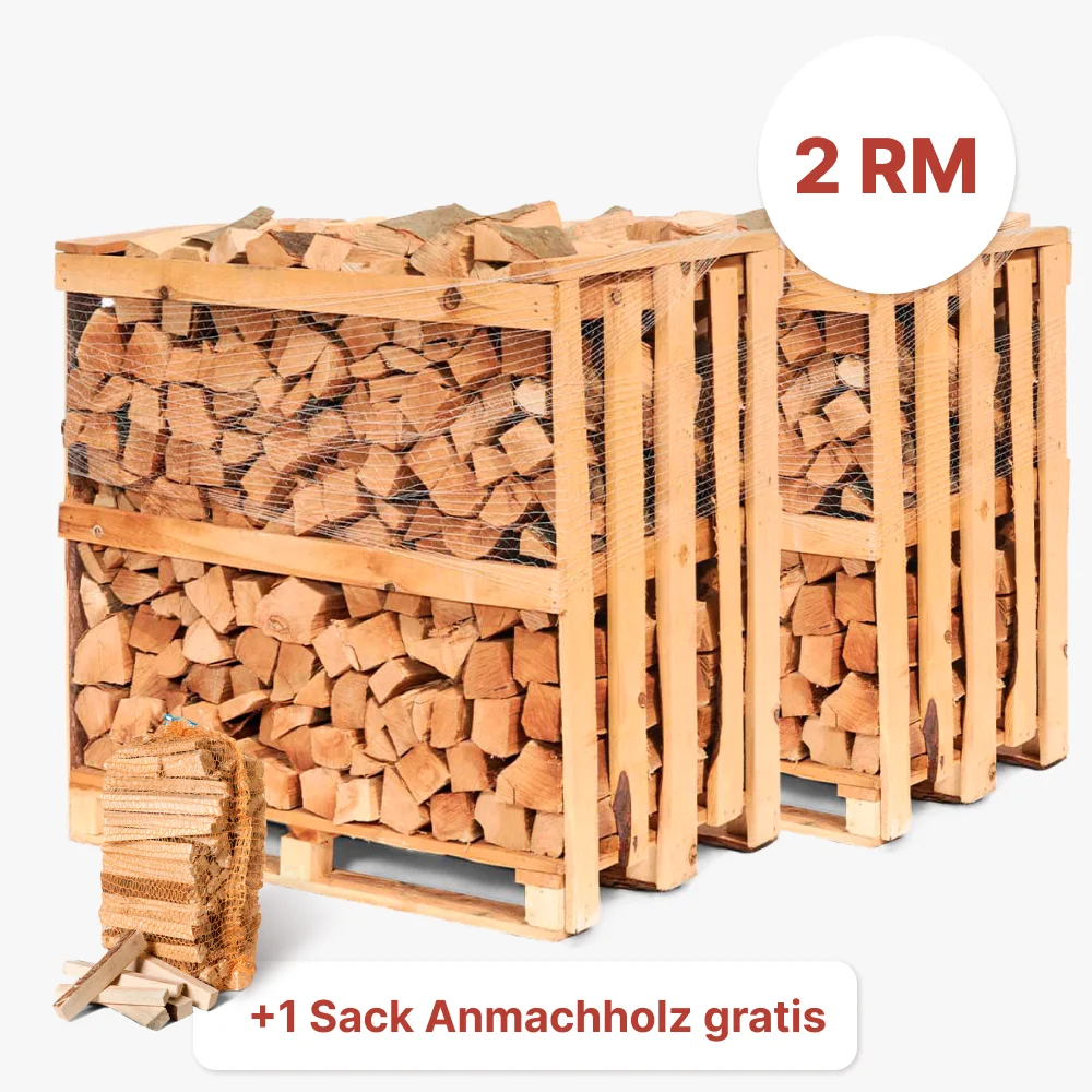 Vorteilspakete: Kaminholz Buche Kamingeflüster: 2 x 1 RM