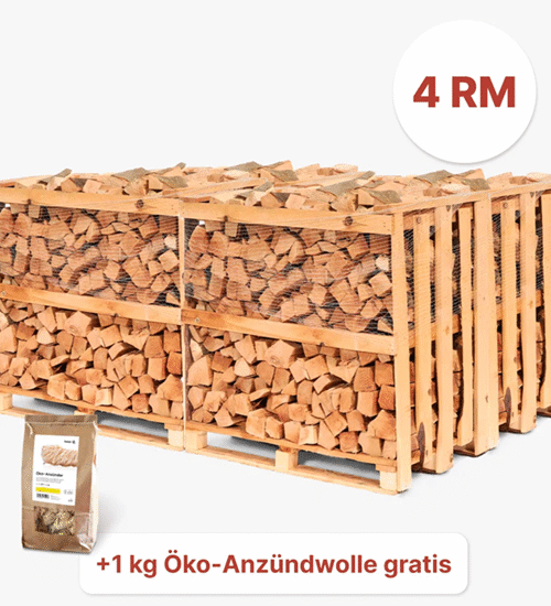 Vorteilspakete: Kaminholz Buche 25 CM (4 RM)