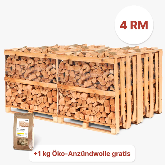 Vorteilspakete: Kaminholz Buche 25 CM (4 RM)