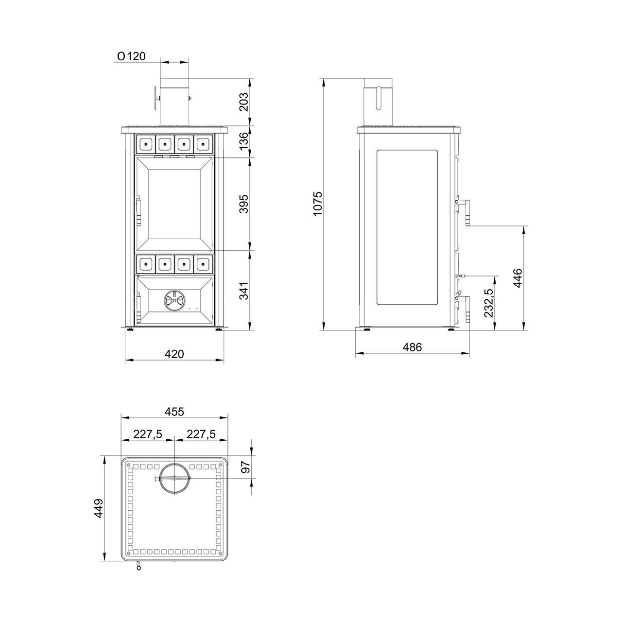 Kaminofen Palazzetti Royal King S 6,7 kW – Bild 5