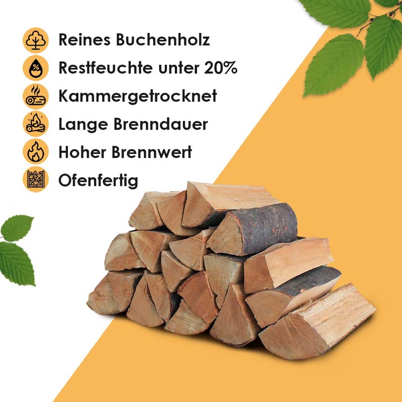 Premium Brennholz Buche 25 cm, 1,6 srm / 1RM – Bild 5
