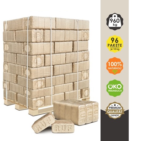 RUF Mischholzbriketts (70 % Eiche / 30% Kiefer) 960 kg